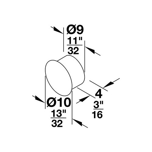 Hafele 403.50.977 Silent Aluflex Cover Plug