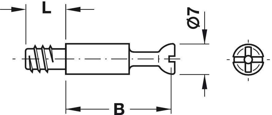 Hafele 262.28.928 Connecting Bolt | Hardwareshowroom.com